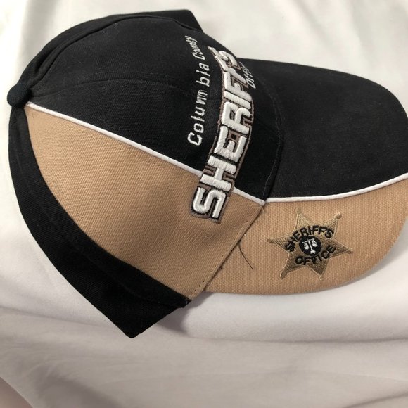 Columbia County Sheriff's Office Hat Cap Strapback Black Beige - Picture 7 of 11